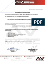 Certificado de Operatividad Andamio 1