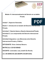 Módulo 15. Internacionalización Del Derecho en Su Ámbito Privado