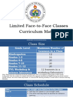Limited Face-to-Face Classes Curriculum Matters: Department of Education Region Iii