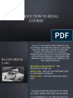 Introduction To Rizal Course