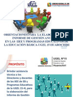 Orientaciones para Elaboracion Del Informe de Gestion Anual 2021