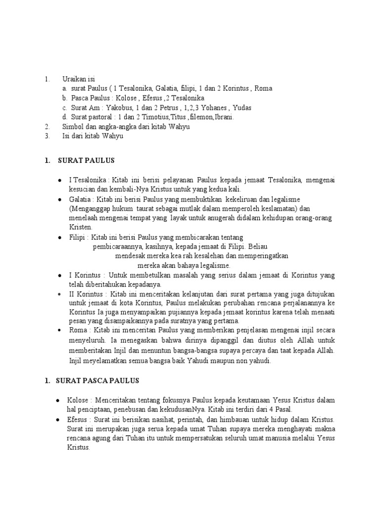 Kitab Suci Kristen Injil dan Surat-surat Paulus