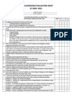 Star Classroom Evaluation Sheet SY 2020-2021: Classroom Structuring Criteria For One-Star 1 FS 2 S 3 VS 4 O 5