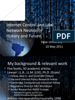 Internet Control and Law: Network Neutrality History and Future