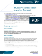 2022 VCE Music Prescribed List of Notated Solo Works: Trumpet