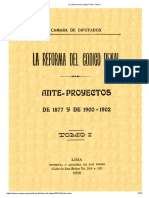 La Reforma Del Código Penal. Tomo I - ANTE PROYECTOS DE 1877-1900-1902.