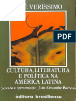 Cultura, Literatura e Política Na America Latina. JOSÉ VERÍSSIMO