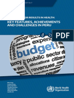 Key Features, Achievements and Challenges in Peru: Budgeting For Results in Health