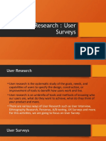User Research - UX
