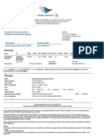 Electronic Ticket Receipt: Itinerary