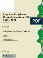 Laporan Perjalanan Dakwah Komisi A Puskomnas FSLDK 2019 - 2021