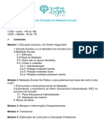 Cronograma Curso de Capacitação de Mediadores Escolares