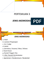 Pertemuan 3: Jenis Akomodasi