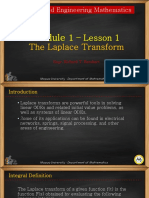 Module 1 Lesson 1 Laplace Transform