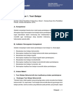 Modul Bahan Belajar - Pedagogik Pembelajaran 1. Teori Belajar