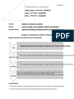 Relationship Between Students Interest and School Performance