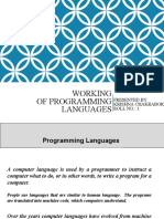 Working of Programming Languages: Presented by Krishna Chakraborty Roll No.: 1