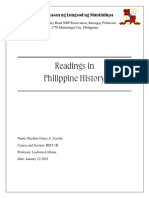 Readings in Philippine History: Pamantasan NG Lungsod NG Muntinlupa