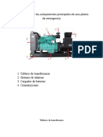 Identificación de Los Componentes Principales de Una Planta de Emergencia