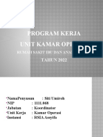 Program Kerja Kamar Operasi TH 2022