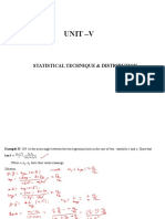 Unit - V: Statistical Technique & Distribution