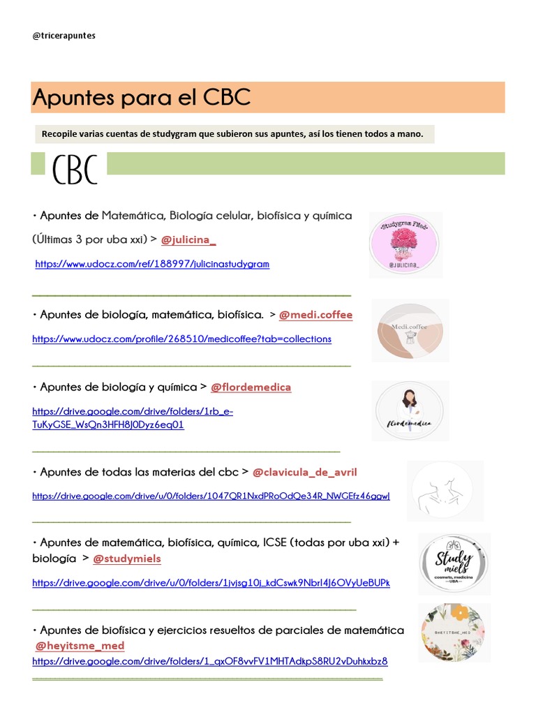 Apuntes para El CBC ! | PDF