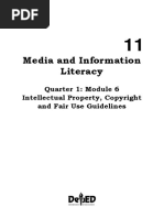 Media and Information Literacy: Quarter 1: Module 6 and Fair Use Guidelines