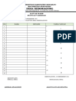 Daftar Hadir Petugas Vaksinasi