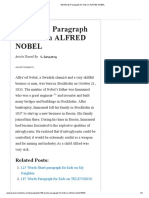 108 Words Paragraph For Kids On ALFRED NOBEL