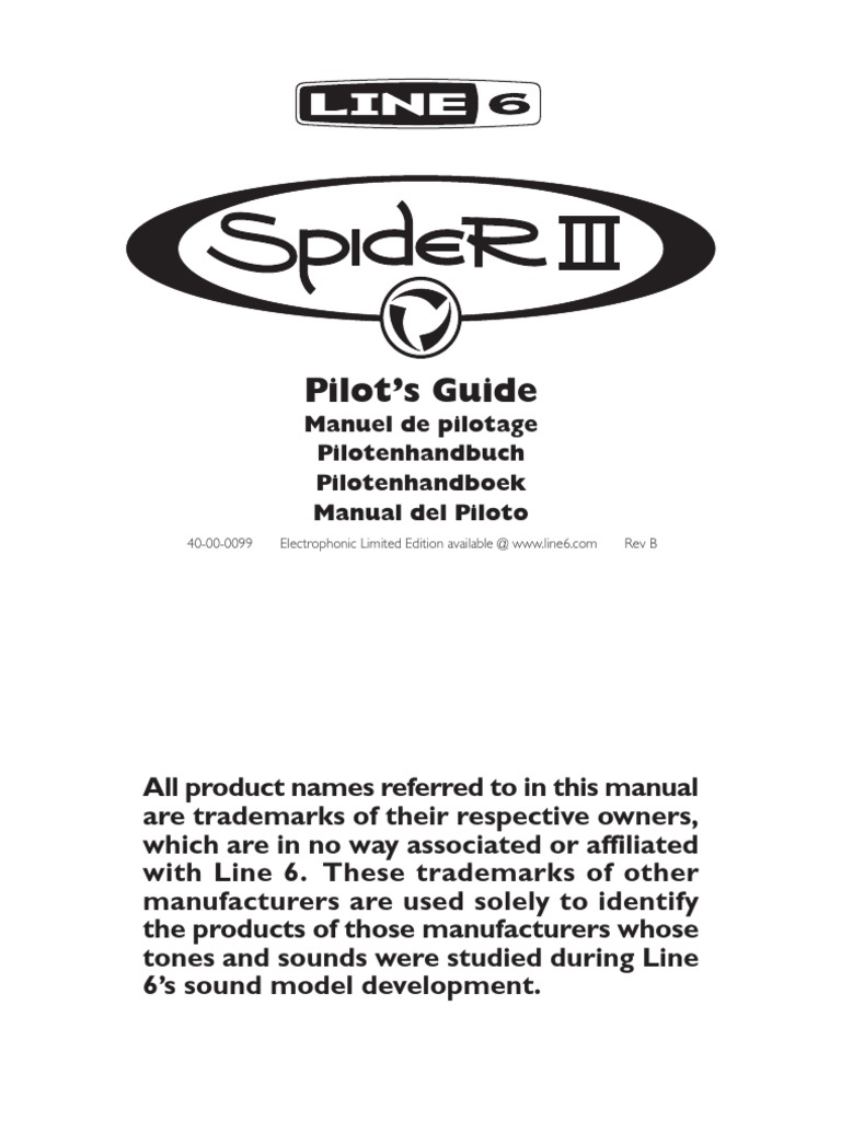 Line6 Spider3 Guitar Amp Manual | Musical Instruments | Audio