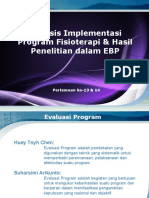 EBP - 8. Analisis Implementasi Program Fisioterapi & Hasil Penelitian Dalam EBP