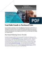 Send Bulk Emails To Purchased Lists: Best Email Marketing Service Provider