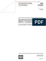 International Standard: Non-Destructive Testing of Welds - Phased Array Ultrasonic Testing (PAUT) - Acceptance Levels