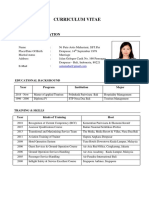 Curriculum Vitae: Personal Information