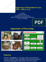 Post Harvest Engineering of Horticultural Crops (PFE – 366