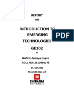 Introduction To Emerging Technologies GE102: BATCH 2021 SESSION 2021-22