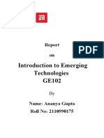 Introduction To Emerging Technologies GE102