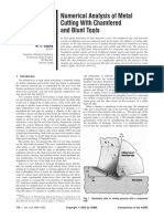 2002 - Numerical Analysis of Metal Cutting With Chamfered and Blunt Tools