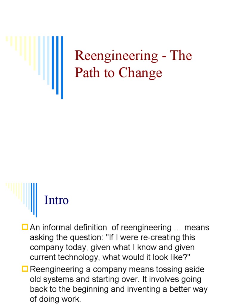Topic 2 - Reengineering - The Path To Change II | PDF | Business ...
