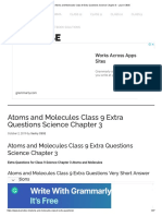 Atoms and Molecules Class 9 Extra Questions Science Chapter 3 - Learn CBSE