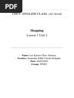 CM11-ENGLISH CLASS. (A1 Level) : Shopping