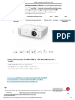 BenQ TH685 Projector Specifications