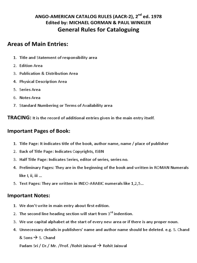 Aacr2 Rules PDF Lewis Carroll Books