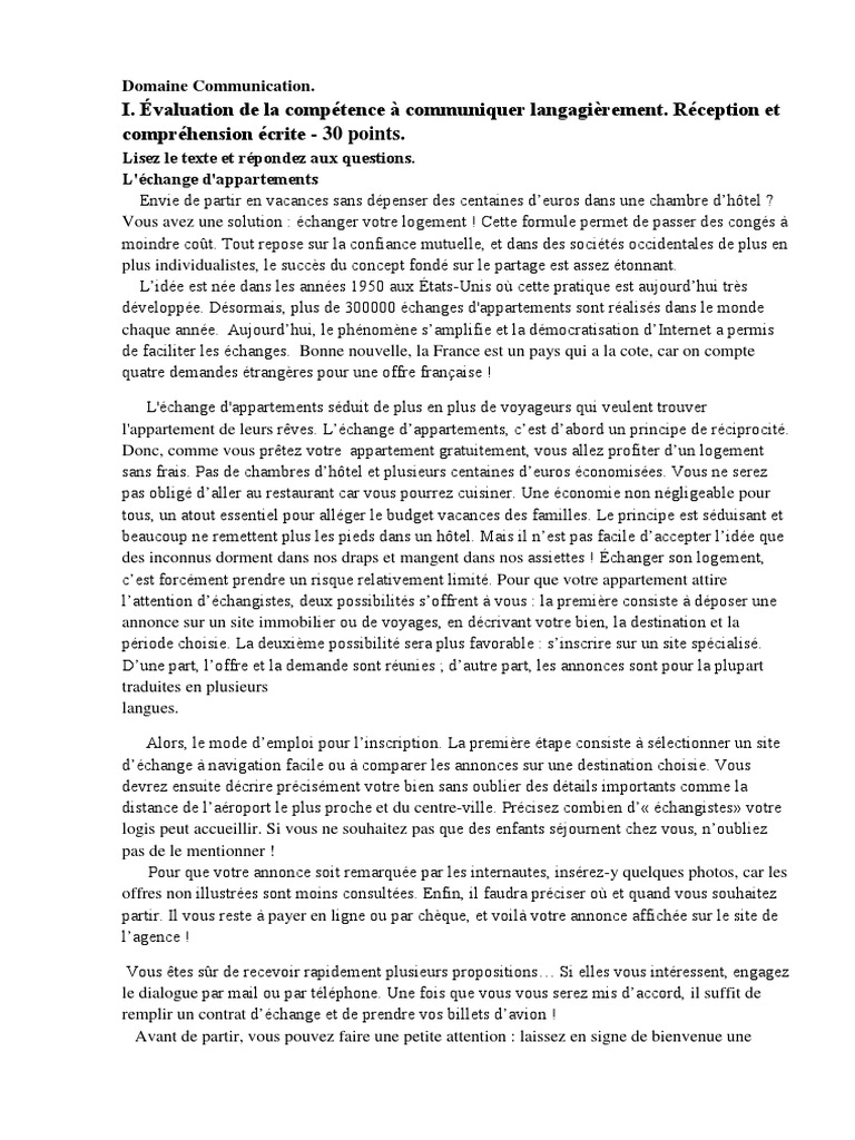 Teste de Proba BAC | PDF | Réseaux sociaux | Études sur la culture ...