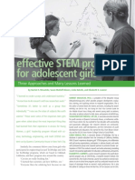 Effective STEM Programs For Adolescent Girls: Three Approaches and Many Lessons Learned