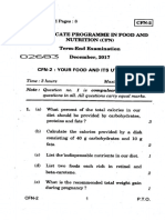 Certificate Programme in Food and Nutrition Term-End Examination