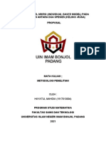 Analisis Model Mikro (Individual Based Model) Pada Persaingan Antara Dua Spesies (Kelinci - Rusa) Proposal