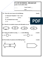 Grade 3 Diagnostic Test Math 2021-2022