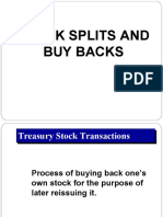 Stock Splits and Buy Backs