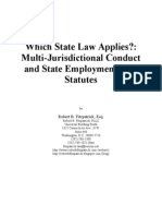 Which State Law Applies? State Employment Law Statutes